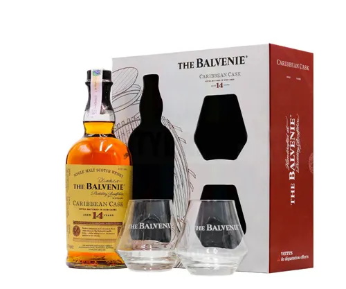 Balvenie-14-Year-Old-Carribean-Cask-2-Glasses-Gift-Set-Single-Malt-Scotch-Whisky-700mL-1.webp