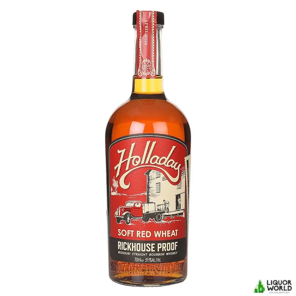 Ben Holladay 6 Year Old Soft Red Wheat Rickhouse Proof 59.8% Missouri Straight Bourbon Whiskey 700mL Ben Holladay 6 Year Old Soft Red Wheat Rickhouse Proof 59.8% Missouri Straight Bourbon Whiskey 700mL