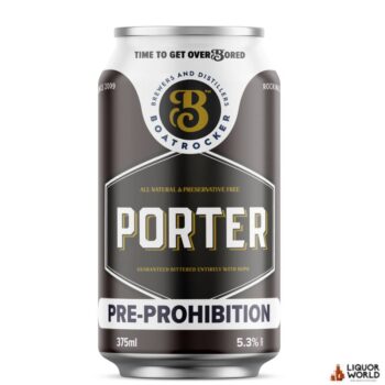 Boatrocker Pre-prohibition Porter Craft Beer Cans 375ml (24 Pack)