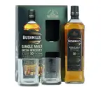 Bushmills 10 Year Old + 2 Glasses Gift Pack Single Malt Irish Whiskey 700mL