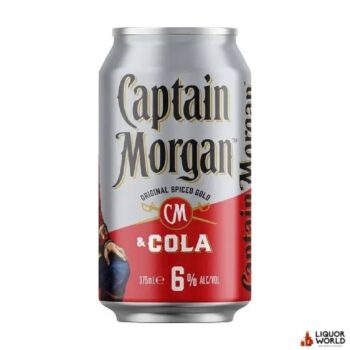 Captain Morgan Rum & Cola Cans 375ml (30 Pack)