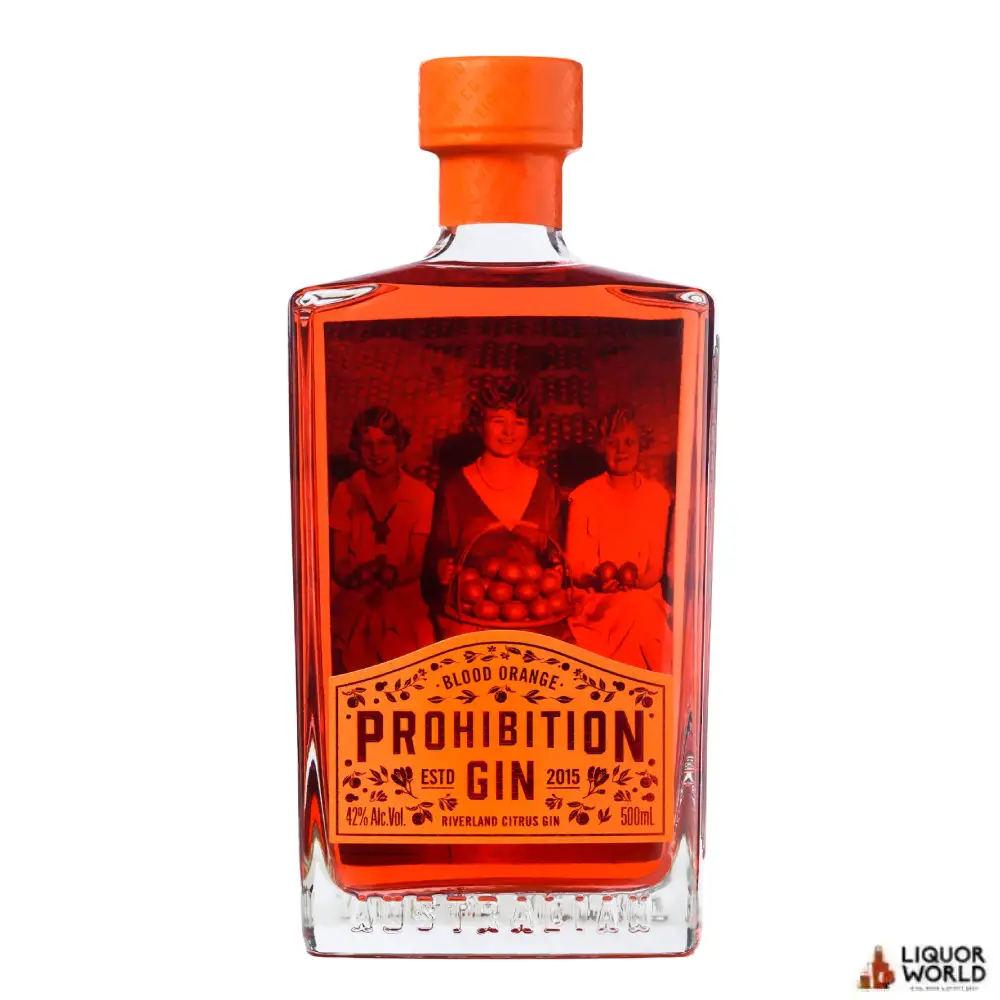 Prohibition Liquor Co Blood Orange Gin 500ml Prohibition Liquor Co Blood Orange Gin 500ml