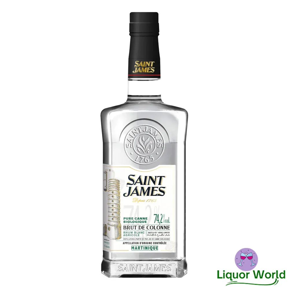 Saint-James-Brut-de-Colonne-Pure-Canne-Biologique-74.2-Sugar-Cane-Rum-700mL-1.webp
