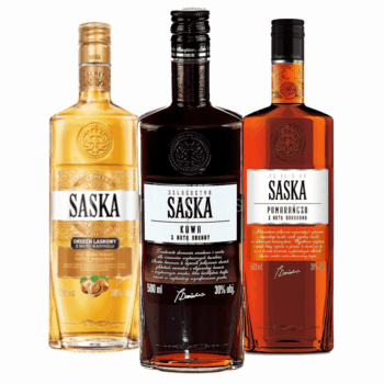 Saska Flavoured Vodka Collection – Coffee, Hazelnut Caramel & Orange Bourbon (3 x 500mL)