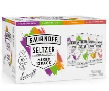 Smirnoff Seltzer Mixed 12 Pack 250ml