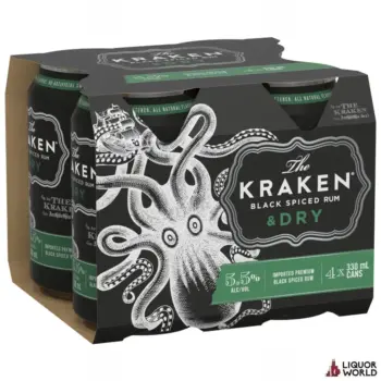 The Kraken Rum & Dry Cans 330mL (24 Pack)