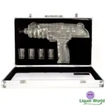 Uzi Vodka Gun + 4 Shot Glasses Briefcase 1L