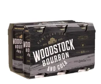 Woodstock Bourbon & Cola Cans 6% 375ml 6 pack