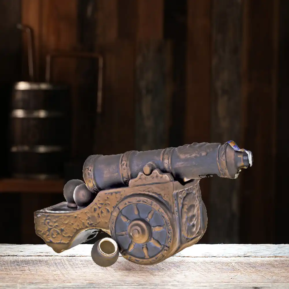 Zlatogor-Ceramic-Medieval-Cannon-With-Cannonballs-Ukrainian-Vodka-Miniature-500mL-3.webp
