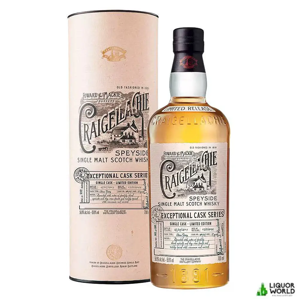 Craigellachie 15 Year Old Exceptional Cask Series Oloroso Sherry Single Malt Scotch Whisky 700mL Craigellachie 15 Year Old Exceptional Cask Series Oloroso Sherry Single Malt Scotch Whisky 700mL
