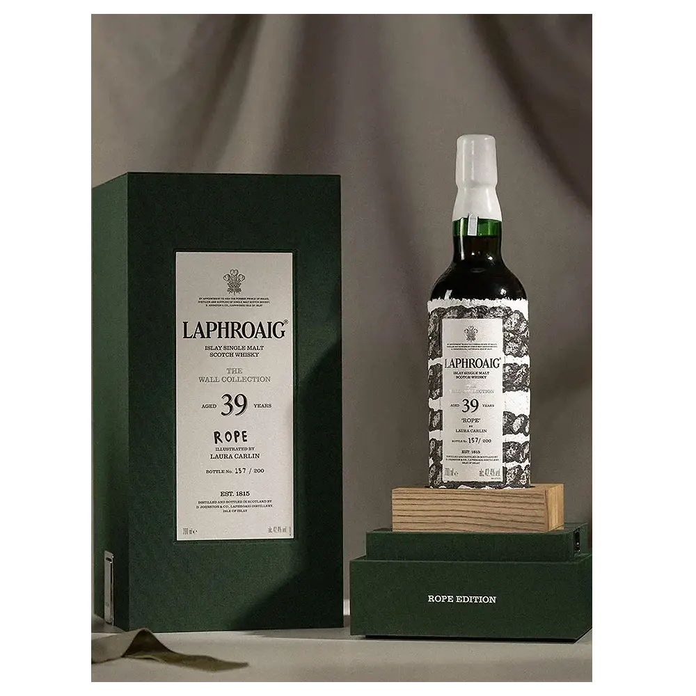 Laphroaig 39 Year Old The Wall Collection Rope By Laura Carlin Single Malt Scotch Whisky 700mL 2 Laphroaig 39 Year Old The Wall Collection Rope By Laura Carlin Single Malt Scotch Whisky 700mL